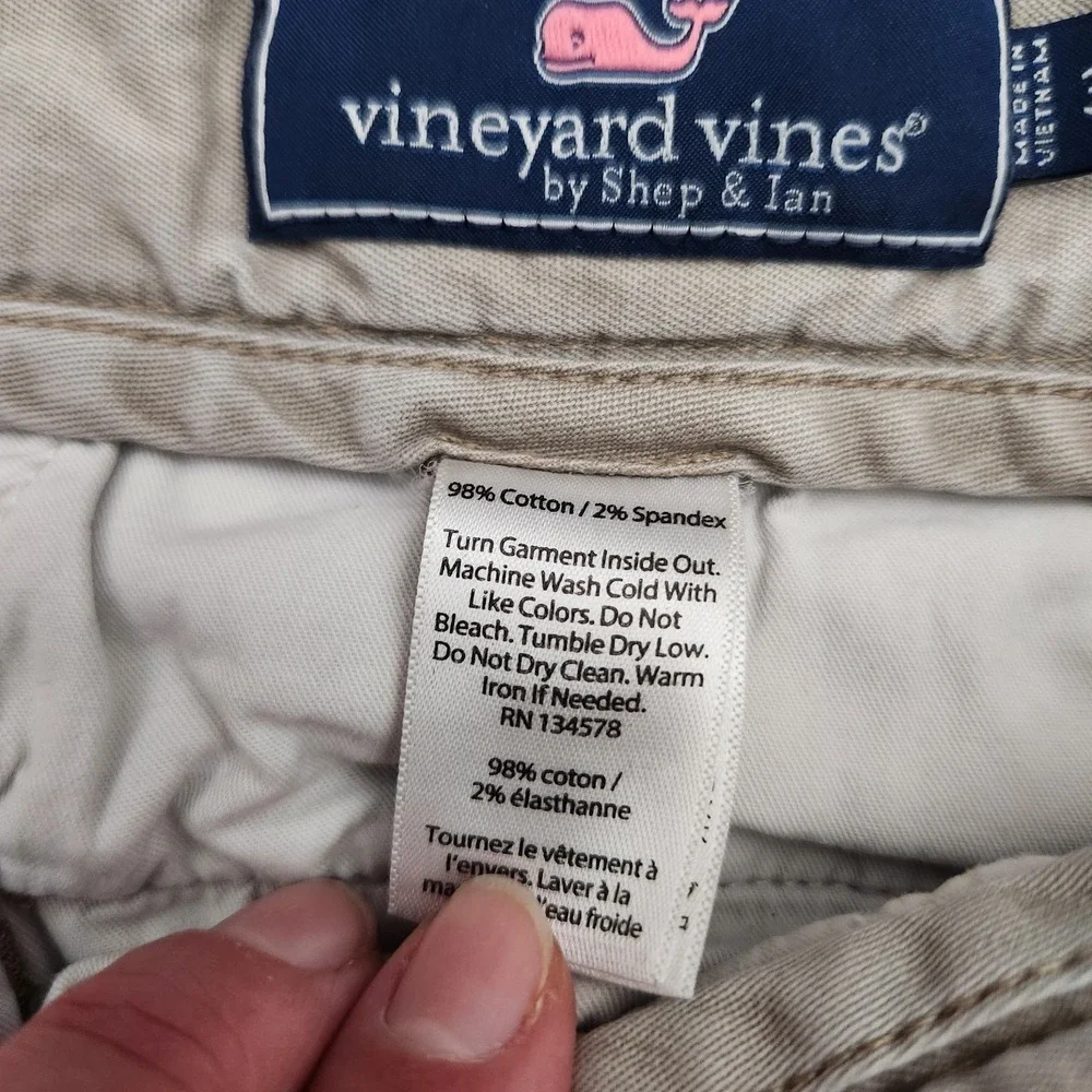 Vineyard Vines Breaker Shorts Mens 32‎ Beige Khaki Chino Cotton Stretch Casual